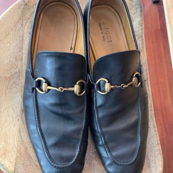 Gucci Jordaan Leather Loafers - Size 10 US